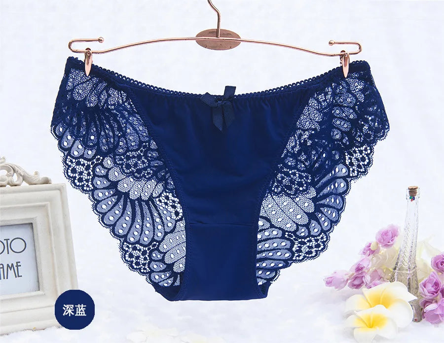 Women's Sexy 6XL Floral Lace Seamless Panties