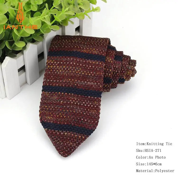 Cà vạt len Ianthe nam kiểu dáng mới sắc màu