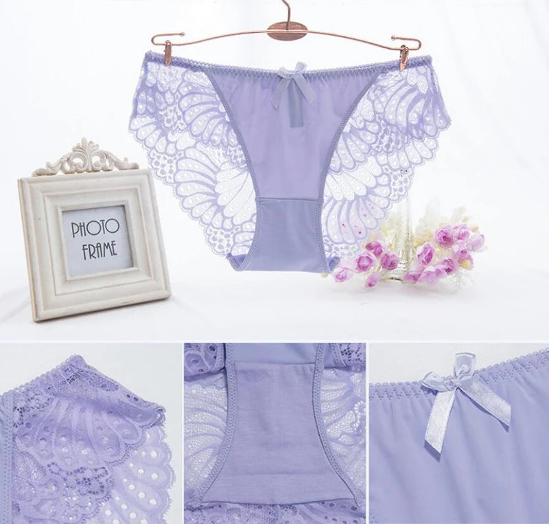 Women's Sexy 6XL Floral Lace Seamless Panties