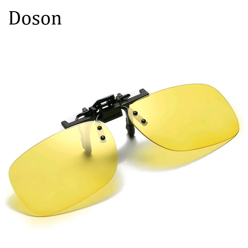 Photochromic Polarized Clip On Sunglasses Near-Sighted Driving Night Vision Lens Anti-UVA Anti-UVB Sunglasses Clip De Sol UV400 - Daisan Mart
