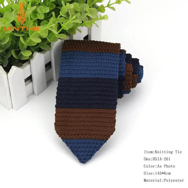 Cà vạt len Ianthe nam kiểu dáng mới sắc màu