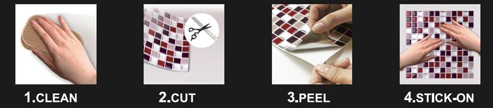 Gạch 3D Mosaic Xám Nhạt Trang Trí Nhà Bếp