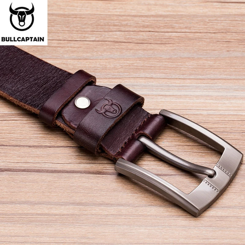 BULLCAPTAIN Retro Pin Classic Luxury Men's Belt