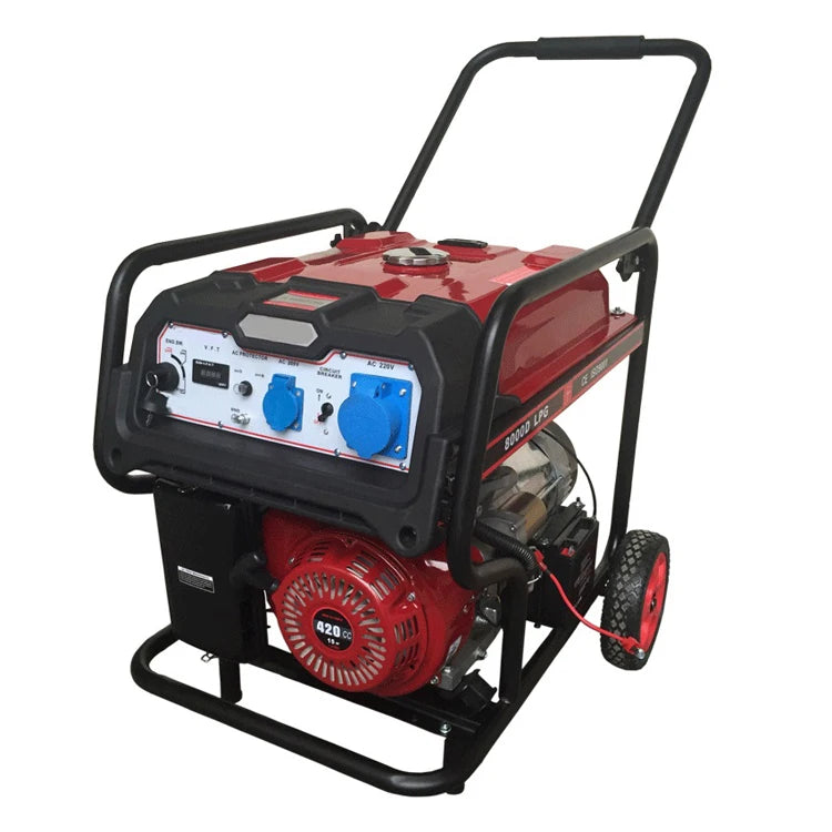 230V 400V AC 3 Phase 16HP 7500W 8000W 10KVA LPG Generator