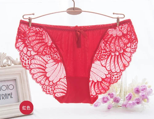 Women's Sexy 6XL Floral Lace Seamless Panties