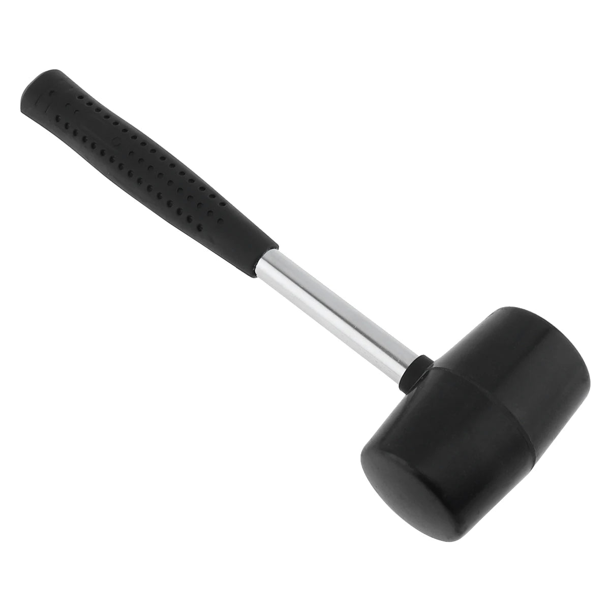 320g Non-elastic Black Rubber Hammer Floor Tile hammer DIY Hand Tool with Round Head and Non-slip Handle