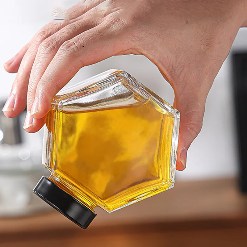 Mật Ong Lục Giác Kèm Muỗng Gỗ & Nắp Bần Sang Trọng