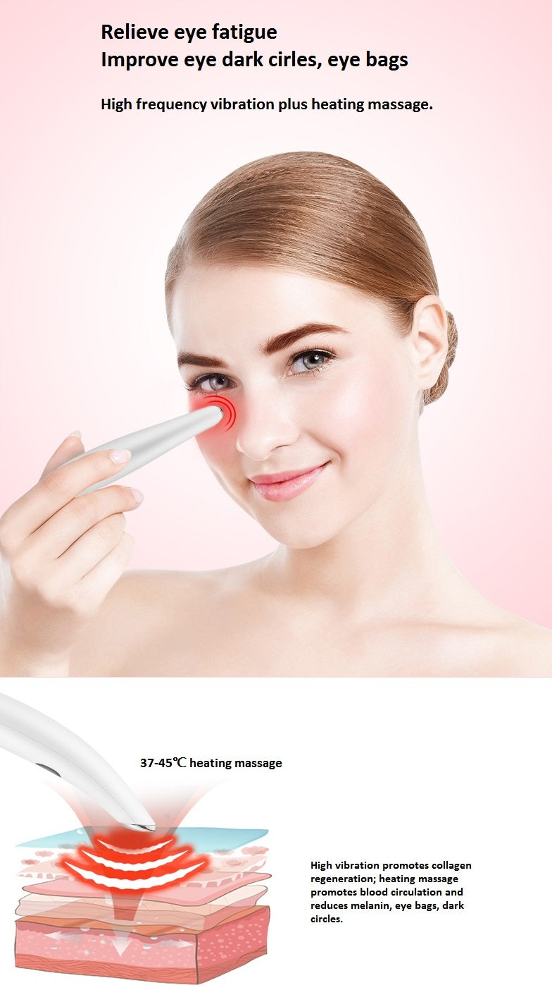 Margotan 2025 Under Eye Massager, Vibrating Eye Beauty Tool, Eye Care Massage Bar 