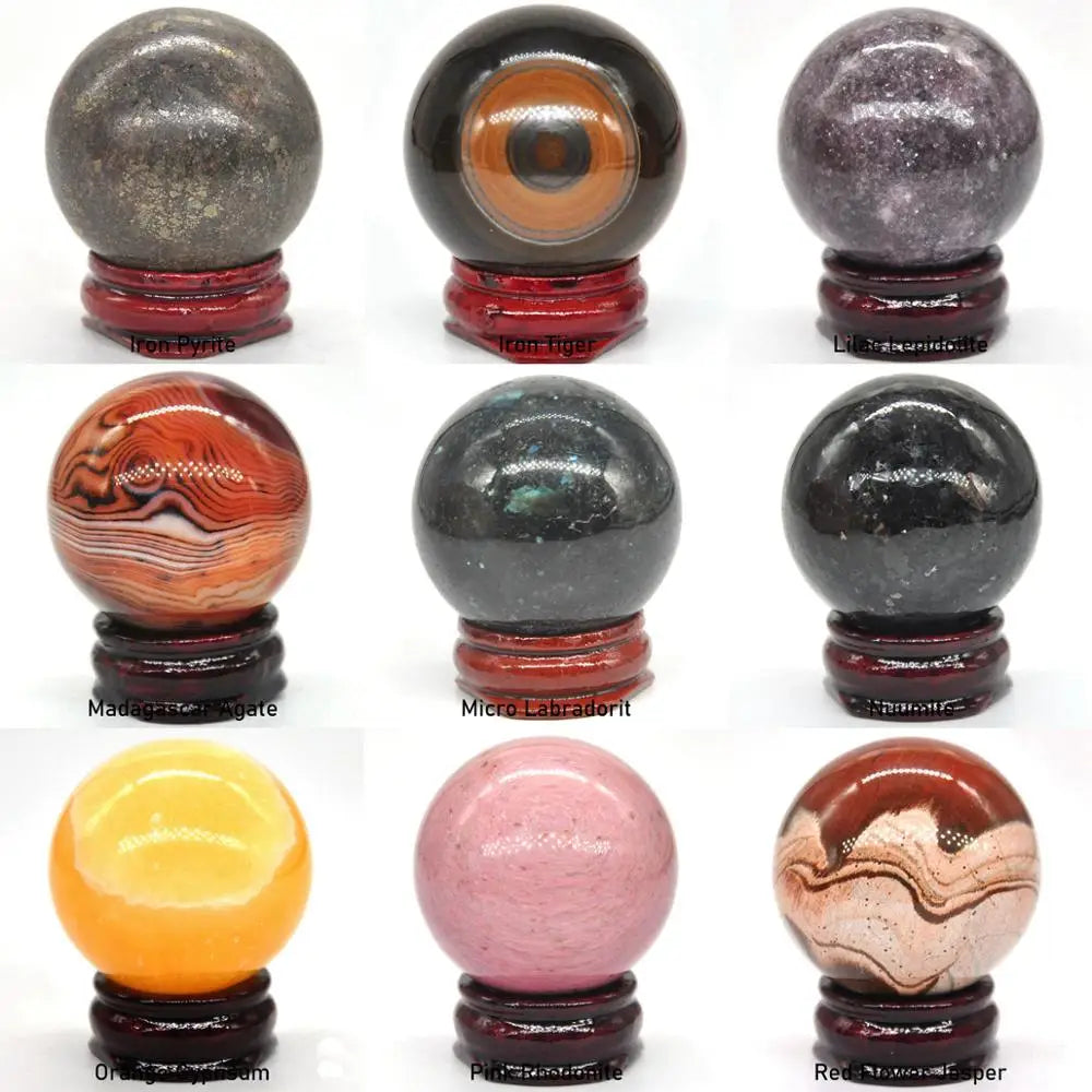 40MM Natural Feng Shui Meditation Gemstone Ball