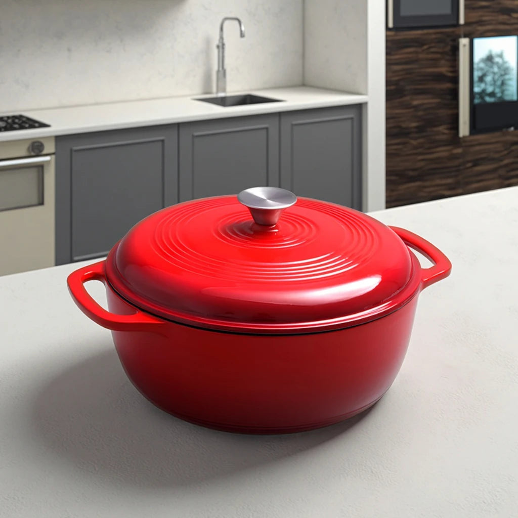 Bộ Nồi Gang Thân Thiện Môi Trường Tráng Men 28cm