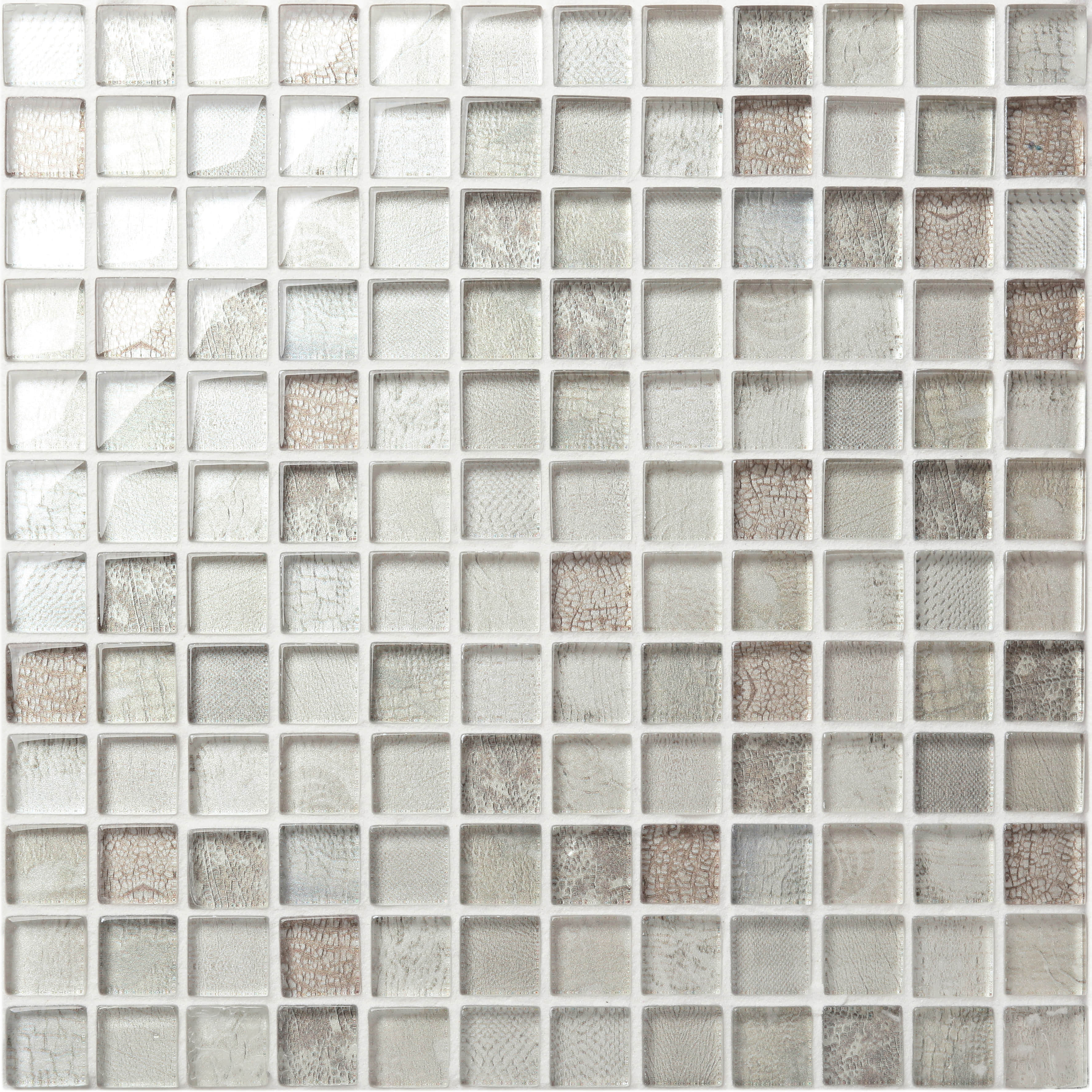 Modern glass mosaic tiles 23x23x8mm wild animal puzzle design 