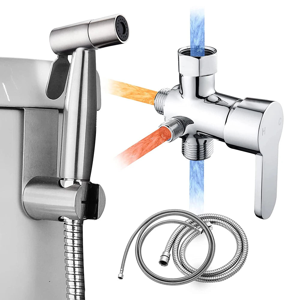 Bộ Vòi Xịt Inox 304 Đa Năng Nóng Lạnh Cho Nhà Vệ Sinh - Daisan Mart