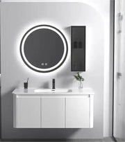 Wholesale luxury wash basin cabinet Chaozhou, Modern white aluminum bathroom vanity 