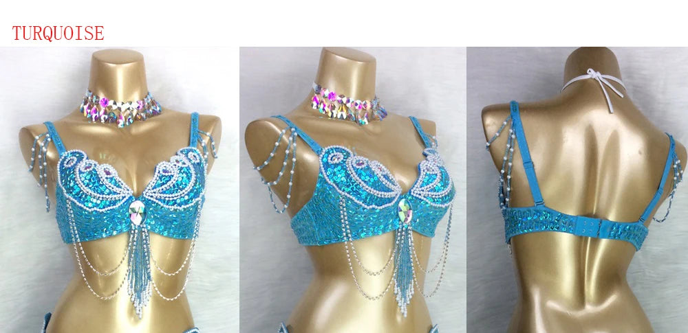 Áo Bra Múa Bụng Đính Hạt Sequin Gợi Cảm Sân Khấu - Daisan Mart