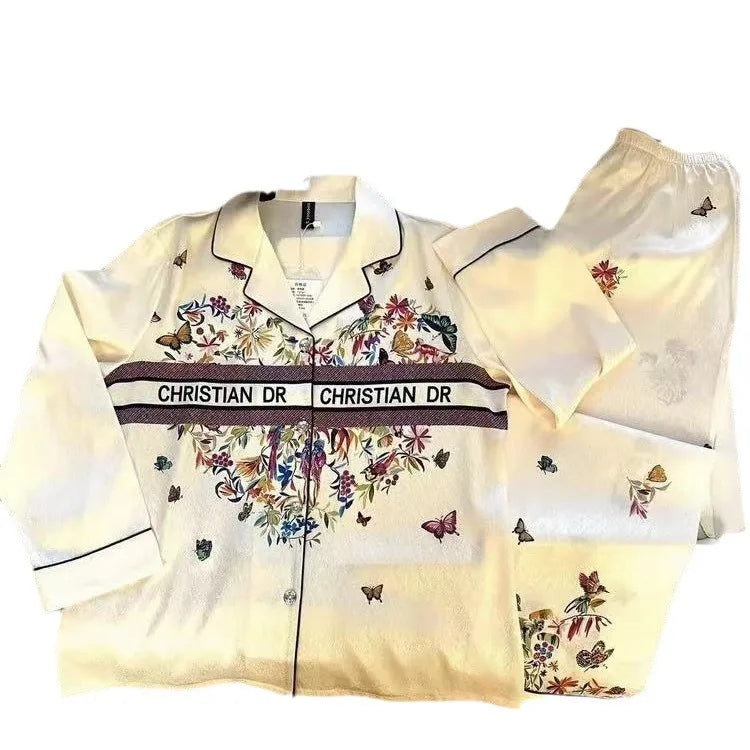 SAMWESTART Spring Cool Silk Women's Pajamas Set