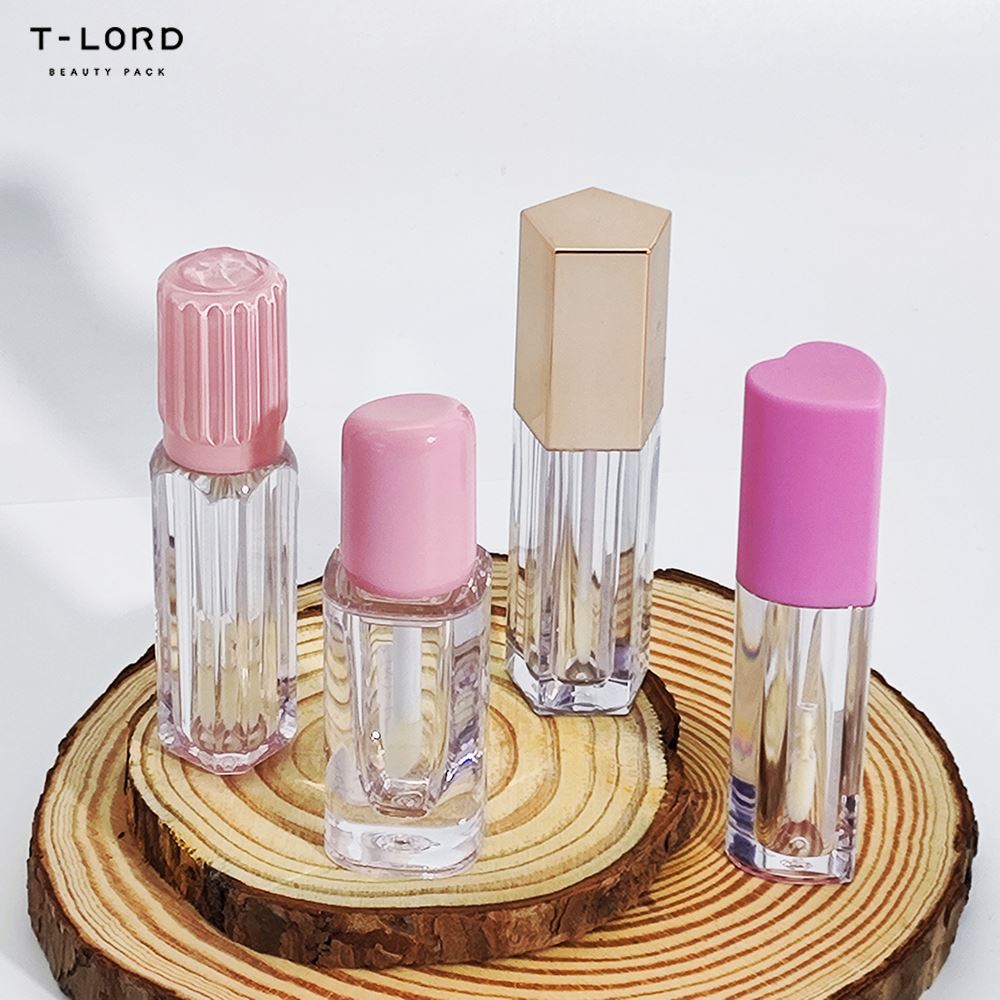 3.5ml Plastic Empty Lip Gloss Tube with Screw Cap, Refillable, Custom Pink, for Lip Care and Cosmetic Storage 