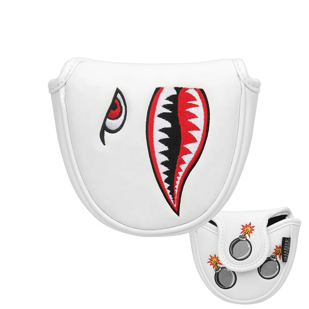 Shark Golf Club Cover - Embroidered PU Leather From Drop Shipping