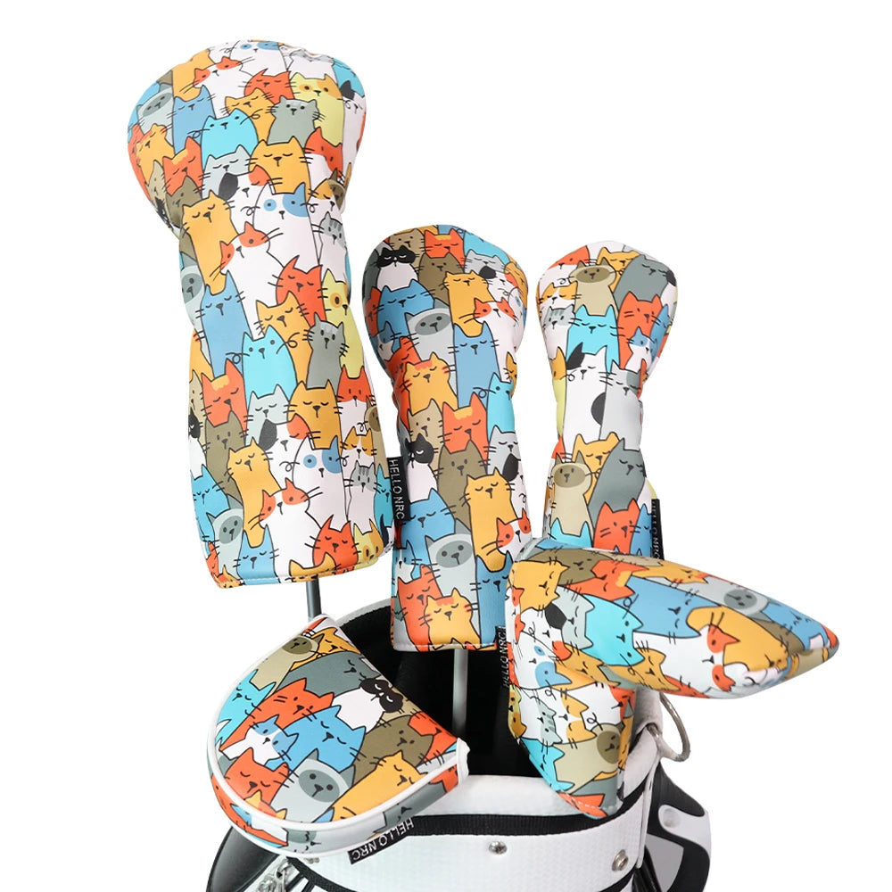 Custom Golf Club Cover Logo, Magnetic Clasp, Graffiti Style