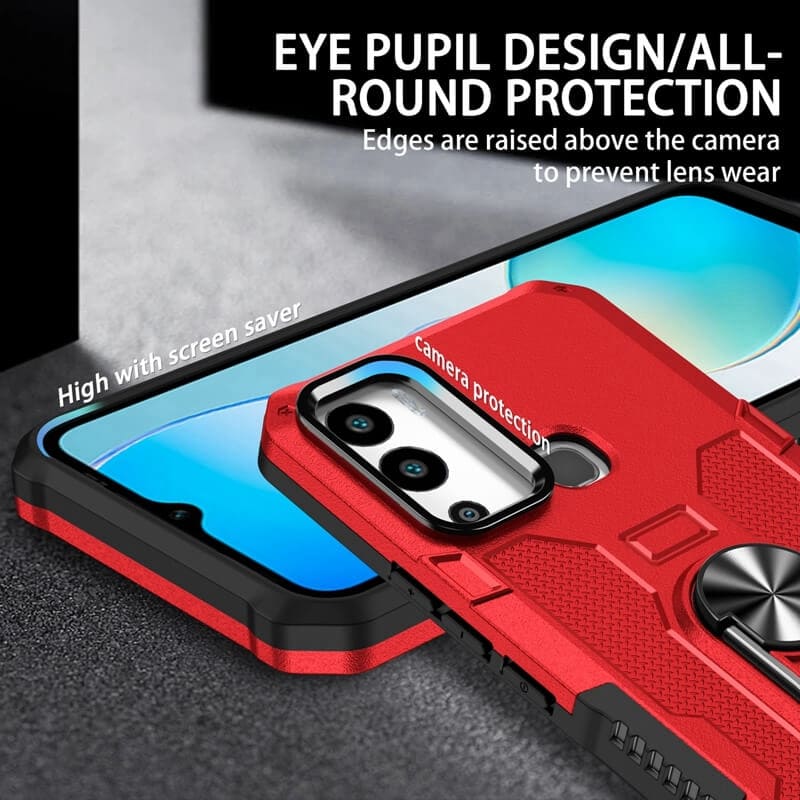 Wholesale TPU+PC Magnetic High Precision Anti-knock Shockproof Mobile Phone Case with Wireless Charging Ring Holder for Infinix 