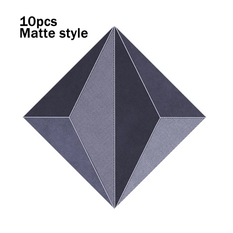 8cm Waterproof Wall Tiles - Set of 10 PVC Pieces