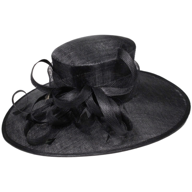 Mũ vành rộng màu hồng vải Sinamay bán chạy dành cho nữ dự tiệc, đám cưới, giải đua Kentucky Derby - Daisan Mart