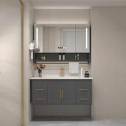 Modular Design Floating Bathroom Cabinet with Sink Modern Bathroom Furniture Set Luxury Furniture Set Smart LED Mirror 
