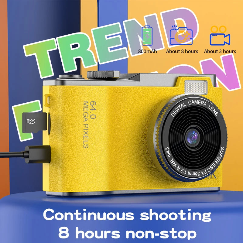 Máy ảnh kỹ thuật số trẻ em 180° Zoom 16x chống rung