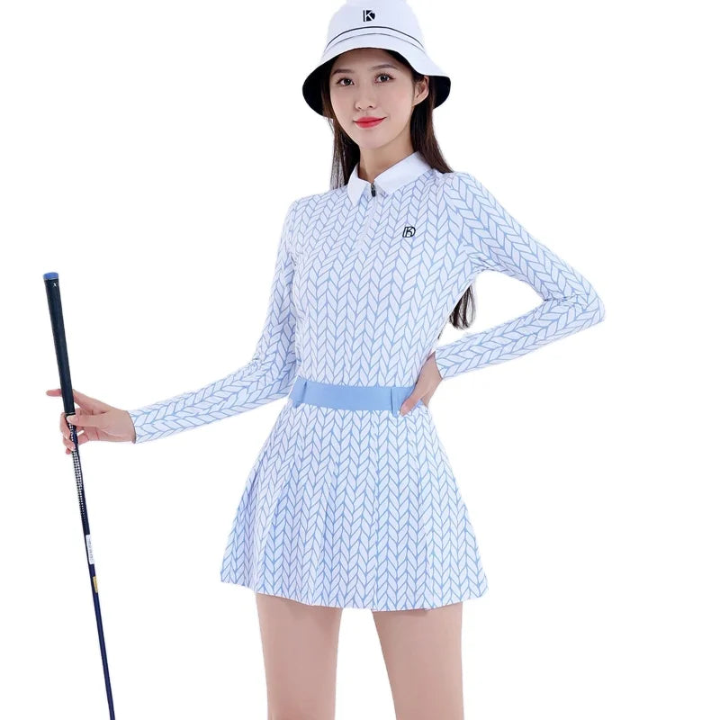 Women's Golf Clothing Long Sleeve Autumn Stretchy, Absorbent, Quick Dry