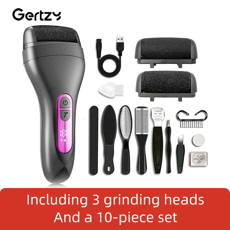 Bộ Máy Mài Da Chết Đa Năng 2 Đầu Sạc USB 10 Món