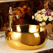 Chinese ceramic round wash basin for hotel bathroom