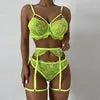 New Apparel Lace Lingerie Underwear Runderwire Steel Ring Garter Bra Thongs for Women - Daisan Mart