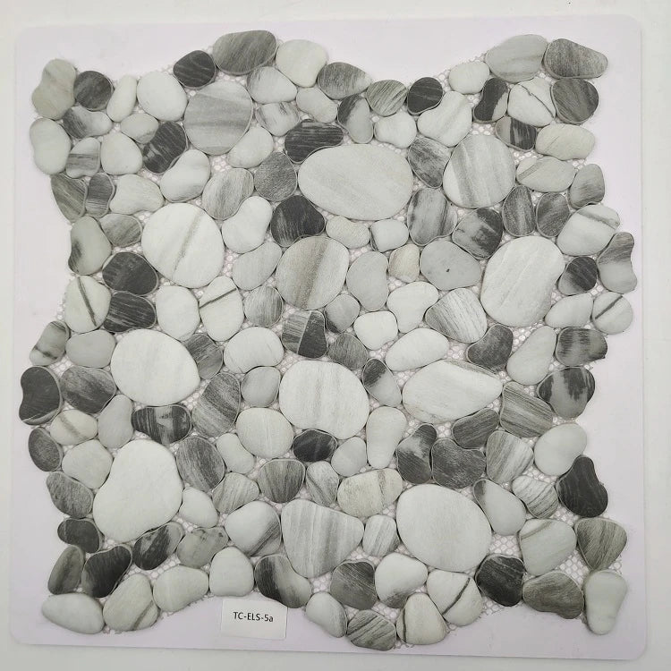 Factory Supply Bathroom Wall Tiles  Mixed Color Pebble Art Mural Wall Tiles Glass Mosaic SS-01 - Daisan Mart