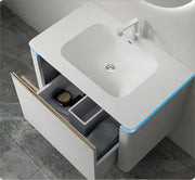 Modern luxury bathroom sink cabinet design best seller, main cabinet has sensor light 