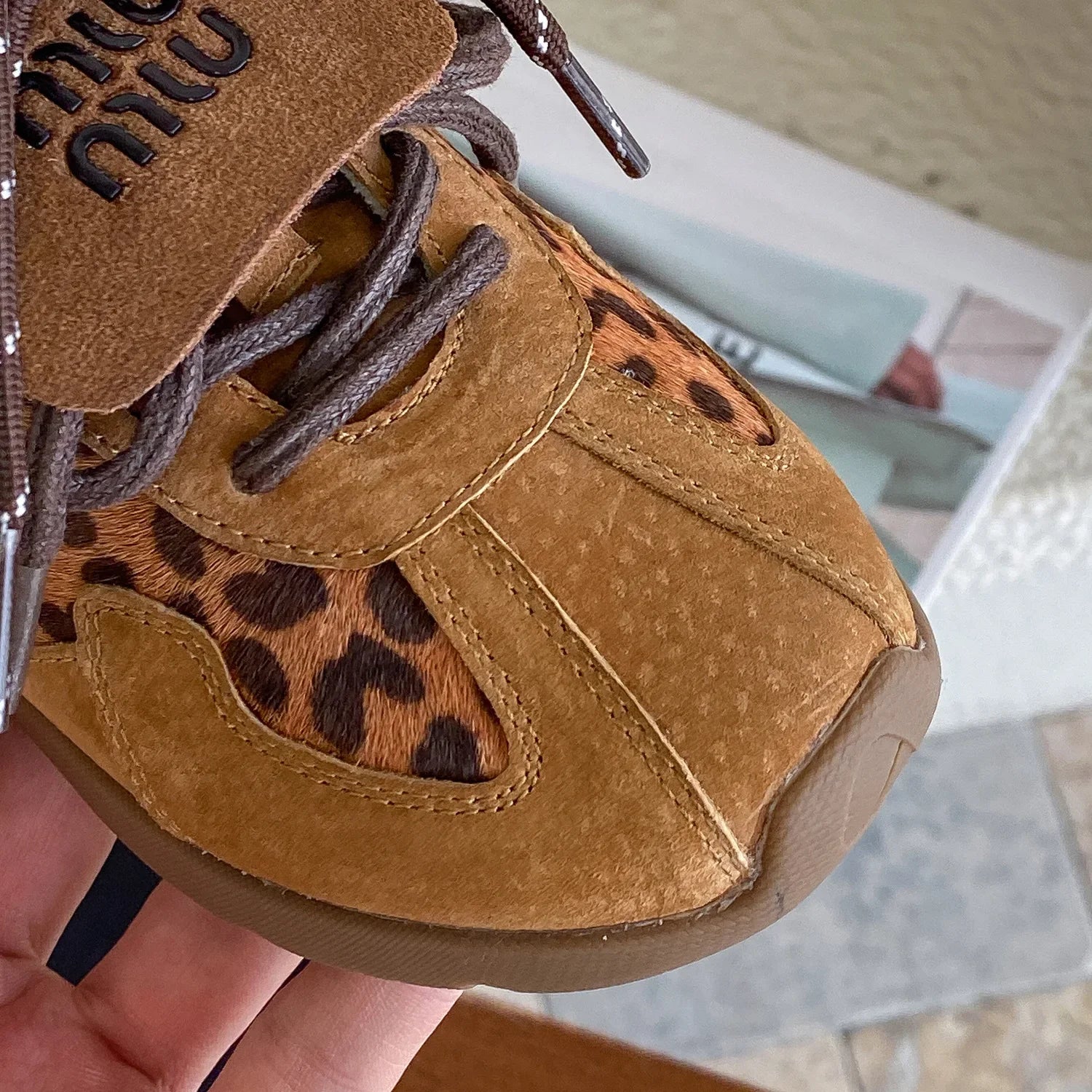 Winter Children's Boys Girls Leopard Brown Skateboarding Shoes Kids Toddler Letter Printed Flats Patchwork Streetwear Sneakers