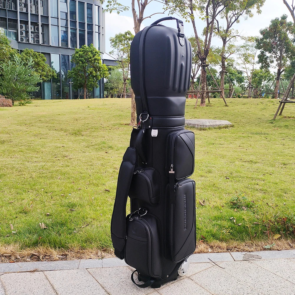 High Quality PU Waterproof Travel Golf Bag with Embroidered Logo