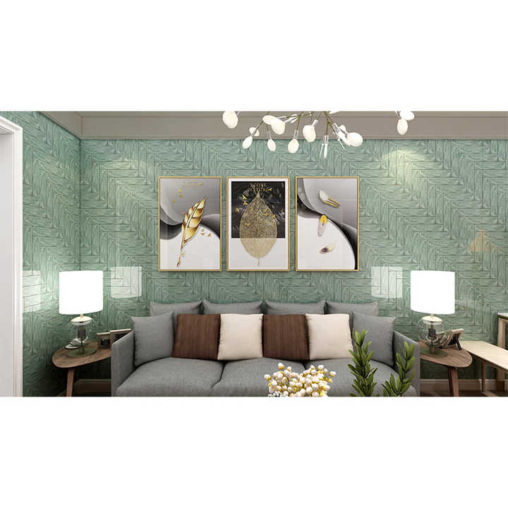 Jade Green Wave Border Subway Wall Tiles 75X300 