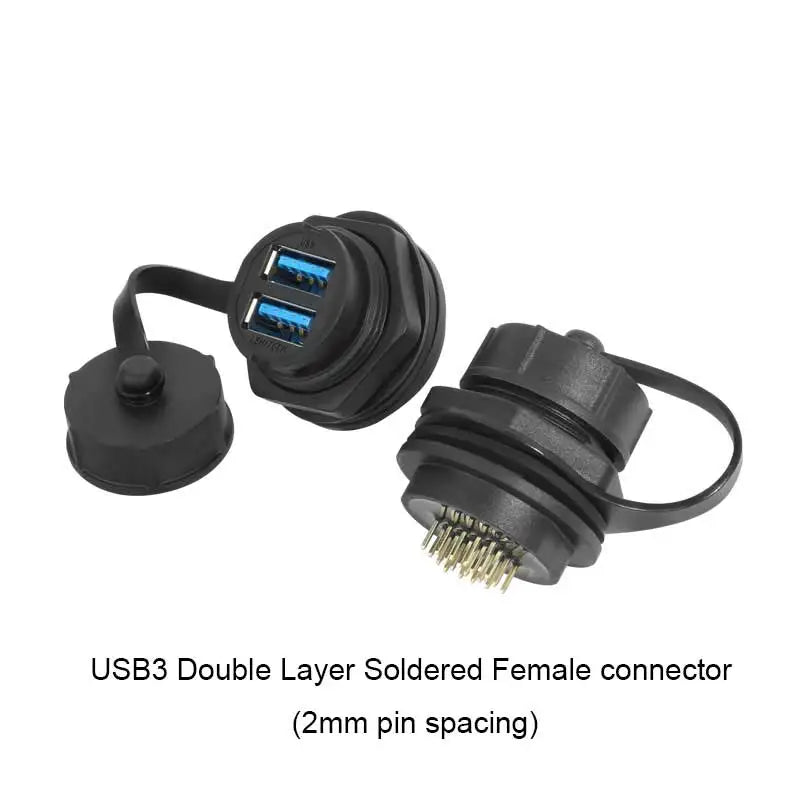 Đầu Nối USB Chống Nước Lshitech Tròn Âm Tường