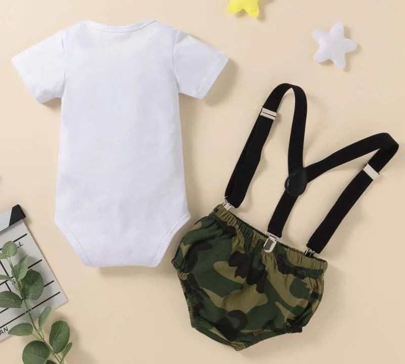 Bộ Bodysuit Cotton 1 Tuổi Bé Trai Wild One 2 Món