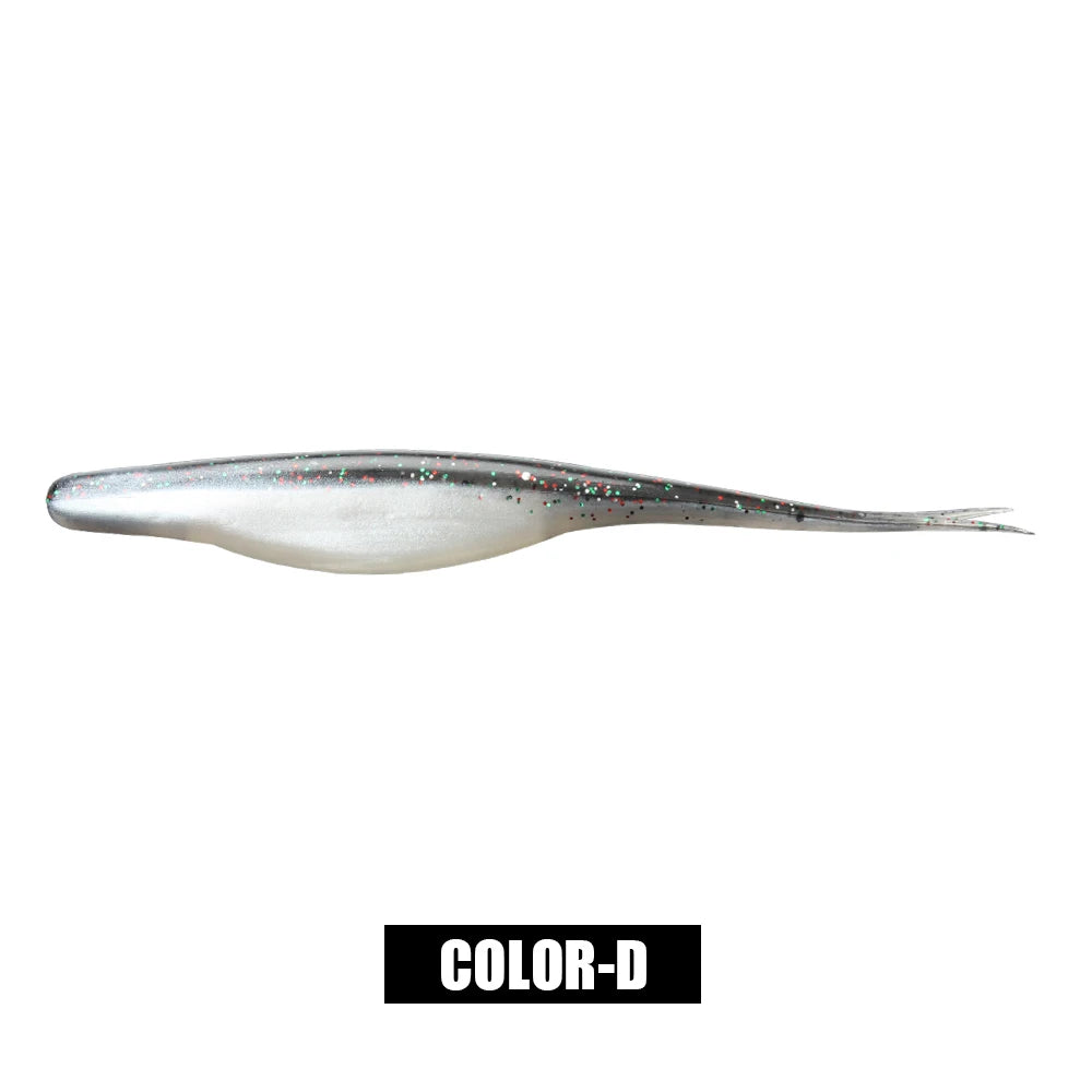 Spinpoler TPR Floating 5”Jerk Bait Shad Minnow Soft Fishing Lure 10x Tough Artificial Bait Split Tail Drop Shot Bass Pike Zander - Daisan Mart