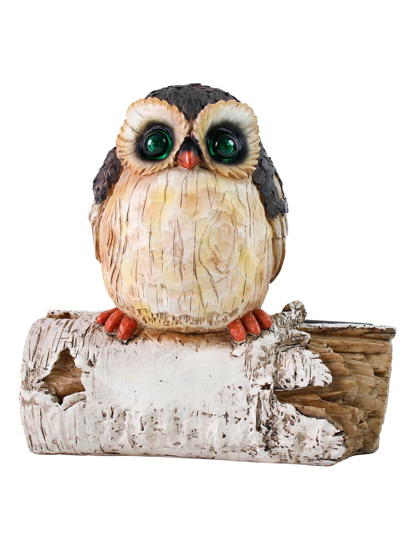 Owl-Shaped Resin Statue Anime-Themed Animal Figurine for Garden & Outdoor Display Painted Model for Home Decoration
