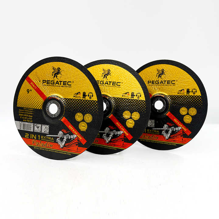 PEGATEC 230X1.9 and 230X2.0 metal stainless steel curved cutting disc 230mm 9 inch 