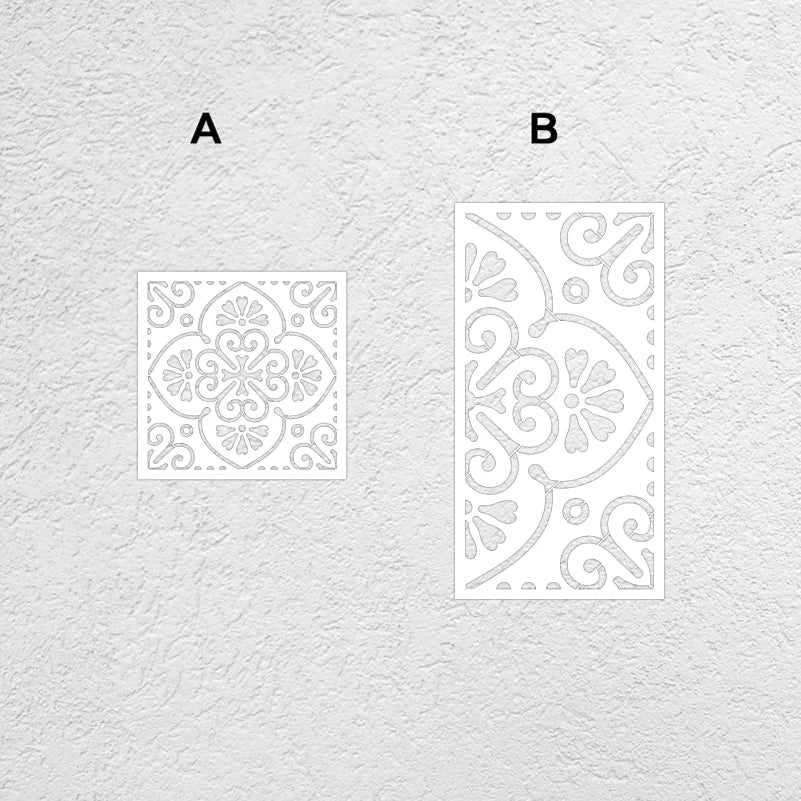 40cm - 80cm Stencil For Decor Wall Paint Painting Template Furniture Large Tradition Arabic African Ancient Ethnic Flower S216