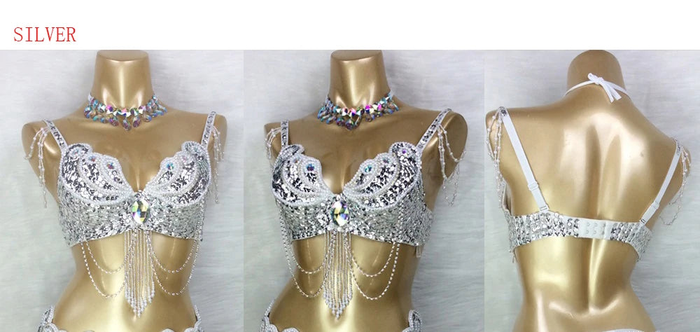 Áo Bra Múa Bụng Đính Hạt Sequin Gợi Cảm Sân Khấu - Daisan Mart
