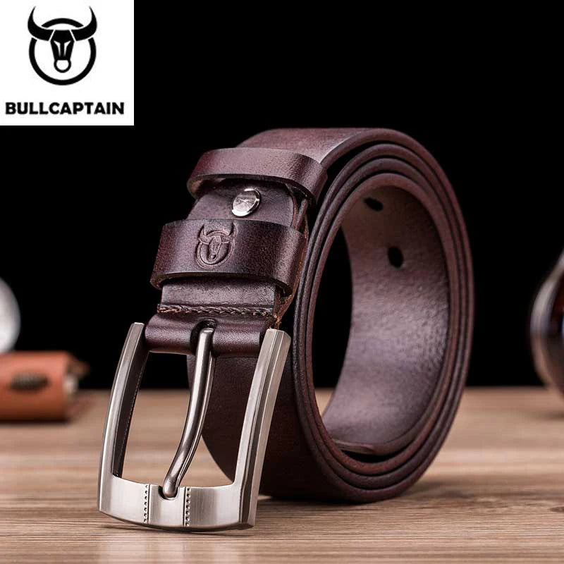 BULLCAPTAIN Retro Pin Classic Luxury Men's Belt