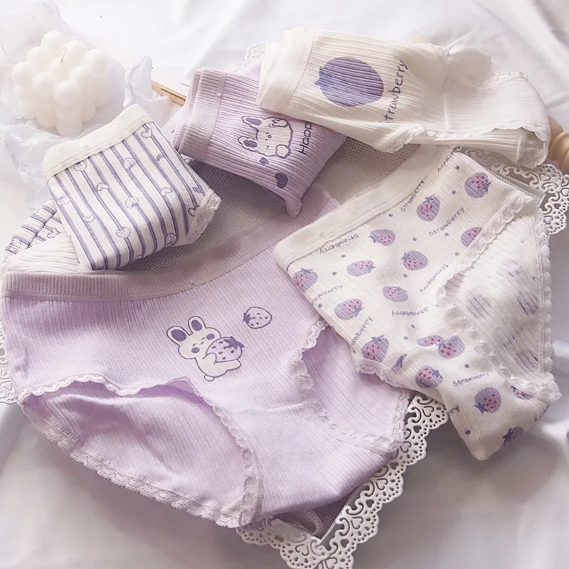 Kawaii Women's Underwear 5 Cute Animal Patterns