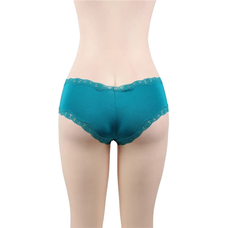 Brazilian Cotton Panties Plus Size Female Underwear Mid-Rise Comfortable Seamless Underpants Elastic Hot Sexy Panty Briefs Mujer