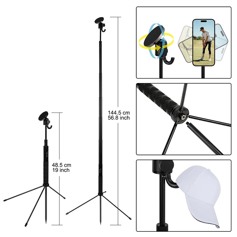 Windproof Magnetic Phone Holder For Golf Clubs