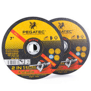 180x1.6x22.2mm 7" X 1/16" X 7/8" Inch Abrasive Cut Off Wheels for Metal Abrasive Disc PEGATEC T41 Flat Cutting Wheel 80 M/s 46 