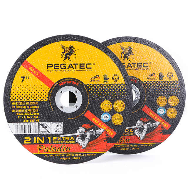 180x1.6x22.2mm 7" X 1/16" X 7/8" Inch Abrasive Cut Off Wheels for Metal Abrasive Disc PEGATEC T41 Flat Cutting Wheel 80 M/s 46 