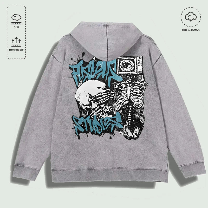 Áo Hoodie Cotton Fuscous Studios Đầu Lâu Đa Màu - Daisan Mart